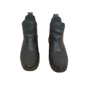 Roper‎ Performance Men's Black 7.5 Leather Stretch Chelsea Chunky Ankle Boots